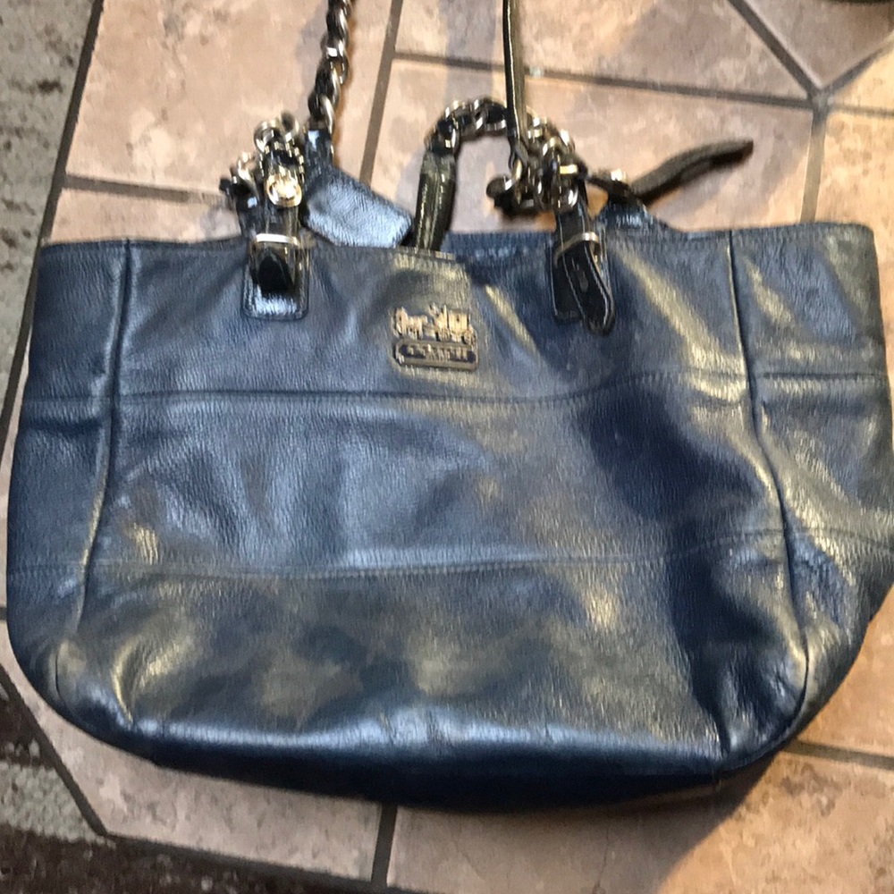 Coach blue tote
